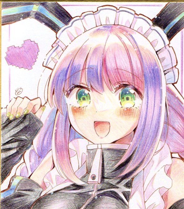 サイバーうさ耳メイド🐰色紙
#創作 