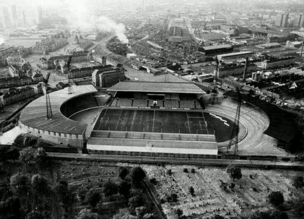 View over Celtic Park 1970s #Celtic