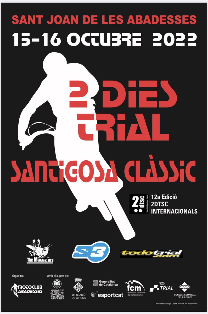 MC_Abadesses's tweet photo. | 2 Dies Trial Santigosa - Clàssic | 
Segueixen obertes les inscripcions!
⏳ Formulari disponible fins el 6/10 o fins a exhaurir les places!
🔗https://t.co/O3n43FY1NU 

Després de l'absència el 2019 i el 2020 a causa de la pandèmia, torna la més mítica prova de trial! #2DTSC 👇🏼 https://t.co/Z8tI7DAYrp
