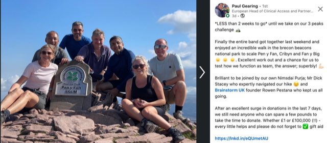 natalie_voets's tweet photo. Fantastic colleagues and friends taking on 3 peaks challenge in 2 weeks time for glioblastoma research. As the k-dramas say: “Fighting”!! https://t.co/06CC3BFzkr
