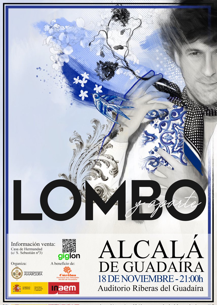 🎙️ CONCIERTO |
📌 Tenemos el gusto de anunciar la organización del espectáculo "Lombo y Aparte" del reconocido artista <a href="/manuellombo/">Manuel Lombo Oficial</a>, a beneficio de Cáritas Parroquial.
🧾 Venta de entradas:
    • Online: giglon.com/todos?idEvent=…
    • Casa de Hdad - Jueves de 19:30h a 21:00h