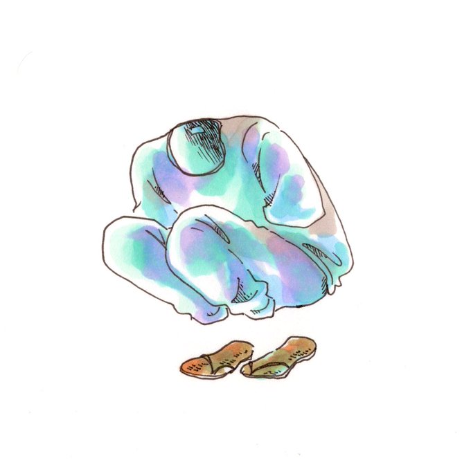 裏表紙用に描いたけど使わなかった透明人間ちゃん 