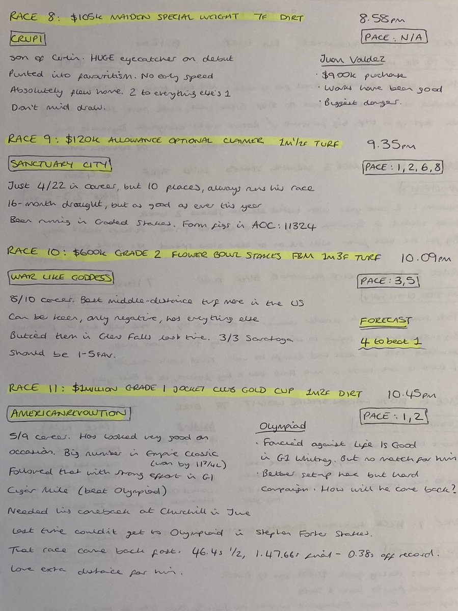 Saratoga prep and tips - races 3 up to 11. Have similar notes for Wolverhampton, Gulfstream and Woodbine. As well as a couple at Delaware and the first few at Del Mar! All on <a href="/SkySportsRacing/">Sky Sports Racing</a> from 5.45pm.