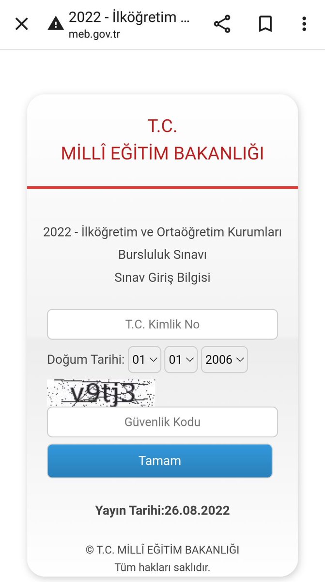 z_yildirim_023's tweet photo. 4 Eylül Pazar günü yapılacak 2022 İlköğretim ve Ortaöğretim Kurumları #Bursluluk Sınavı Sınav Giriş Belgeleri erişime açıldı. Bursluluk Sınavı Giriş yerini öğrenmek için https://t.co/m3DOSyUJHB internet sitesinden erişebilirsiniz.
👇👇👇👇
https://t.co/iJFduJzUkR…
#elazig #PYBS https://t.co/XlotBp3QNb