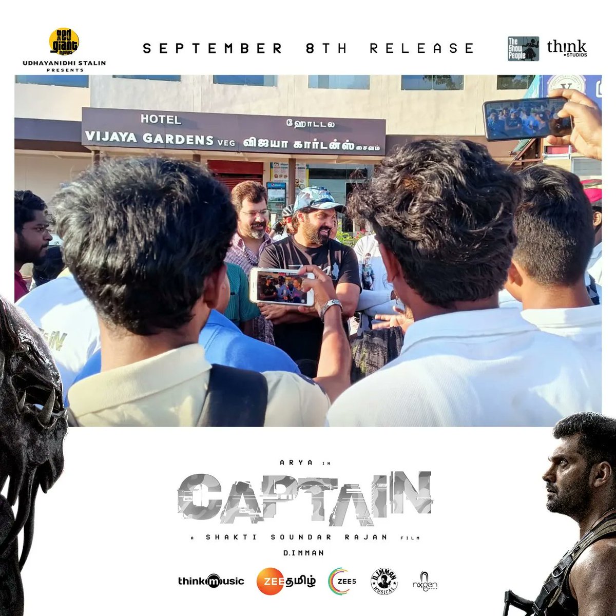 ThinkStudiosInd's tweet photo. Madurai cycling club met our #captainparade today β€οΈβ¨! Gearing up for the rest of the day πͺπΌ
@arya_offl @ShaktiRajan @SimranbaggaOffc #AishwaryaLekshmi @adithyalive @immancomposer @madhankarky @tkishore555 @thinkmusicindia #TheShowPeople @RedGiantMovies_ @Udhaystalin https://t.co/CK13KNuWsD