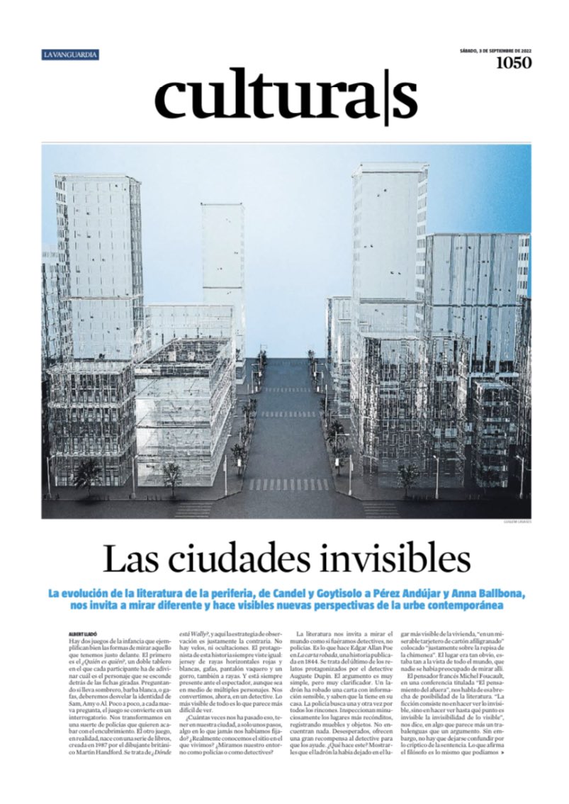 a_llado's tweet photo. Este sábado, en el @culturaslv, escribo sobre cómo narramos los márgenes https://t.co/XHoed5xoJs @LaVanguardia https://t.co/Z525hY0l7l