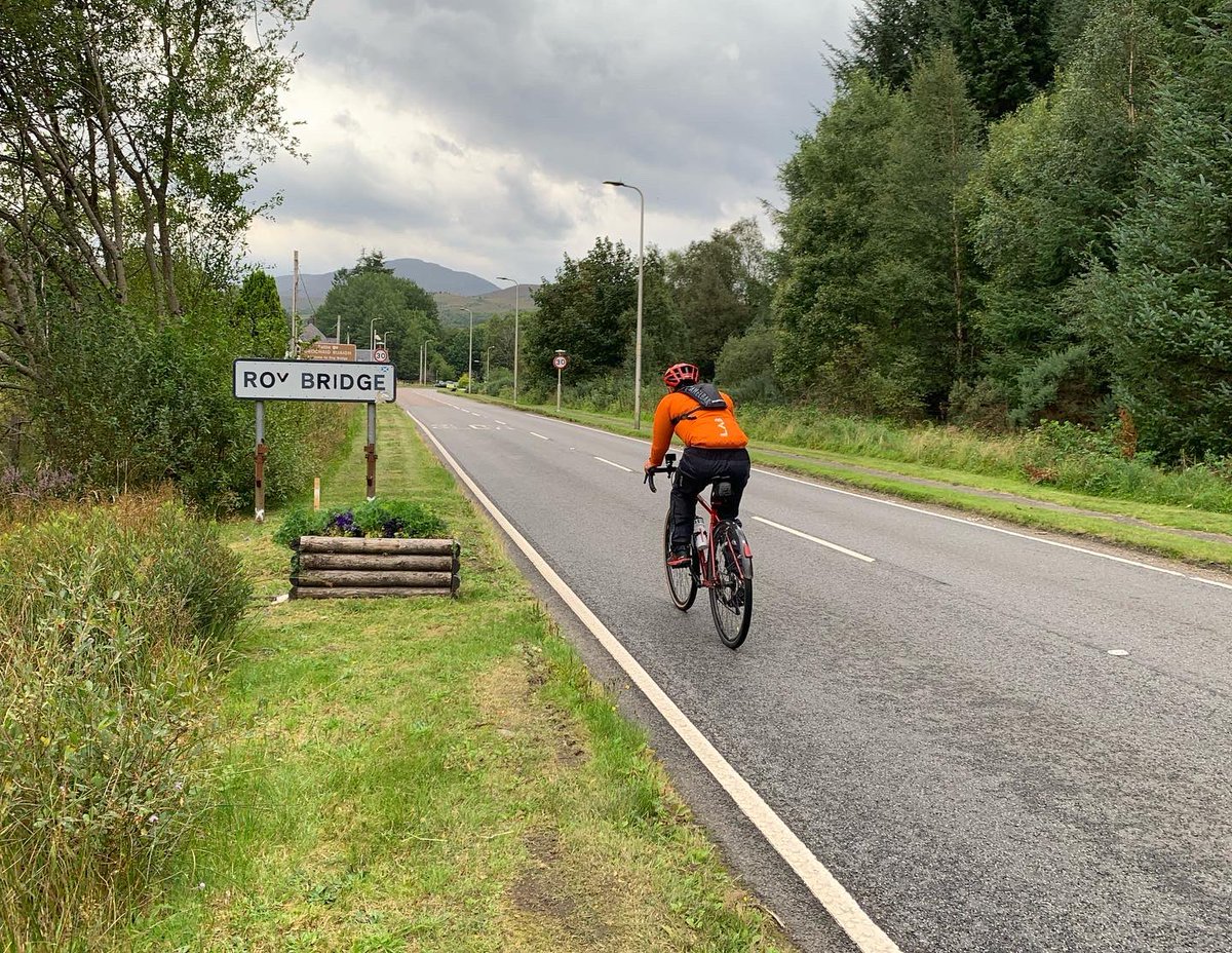 FeelBetterTour's tweet photo. The first leg of cycling for the Feel Better Tour is officially complete! 24.8 miles of cycling from Fort William to Loch Laggan, uphill and into a strong headwind, done in 2 hours and 26 minutes. Now time to scarf down my lunch, have a quick midday break, and then get swimming! https://t.co/rMYMYFXRAo