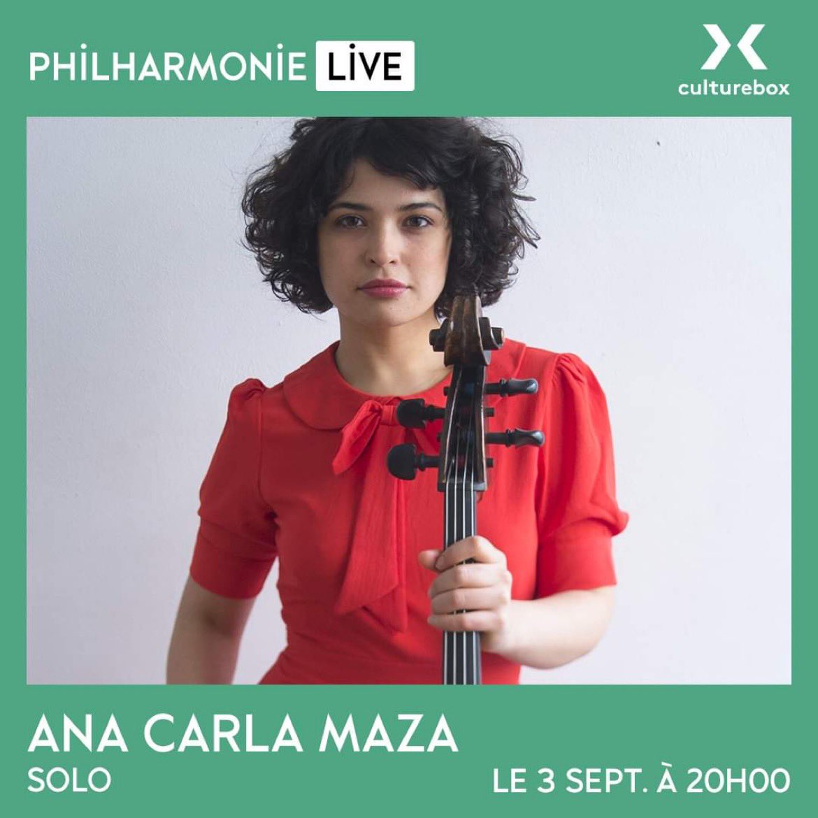 jazzalavillette's tweet photo. 🎥 Vivez @jazzalavillette en direct ce soir sur @cultureboxftv et Philharmonie Live avec le concert de @anacarlamazacello 🎻

#jazzalavillette2022 #culturebox #lavillette #philharmoniedeparis #jazzisnotdead https://t.co/u7kZBRWjK4