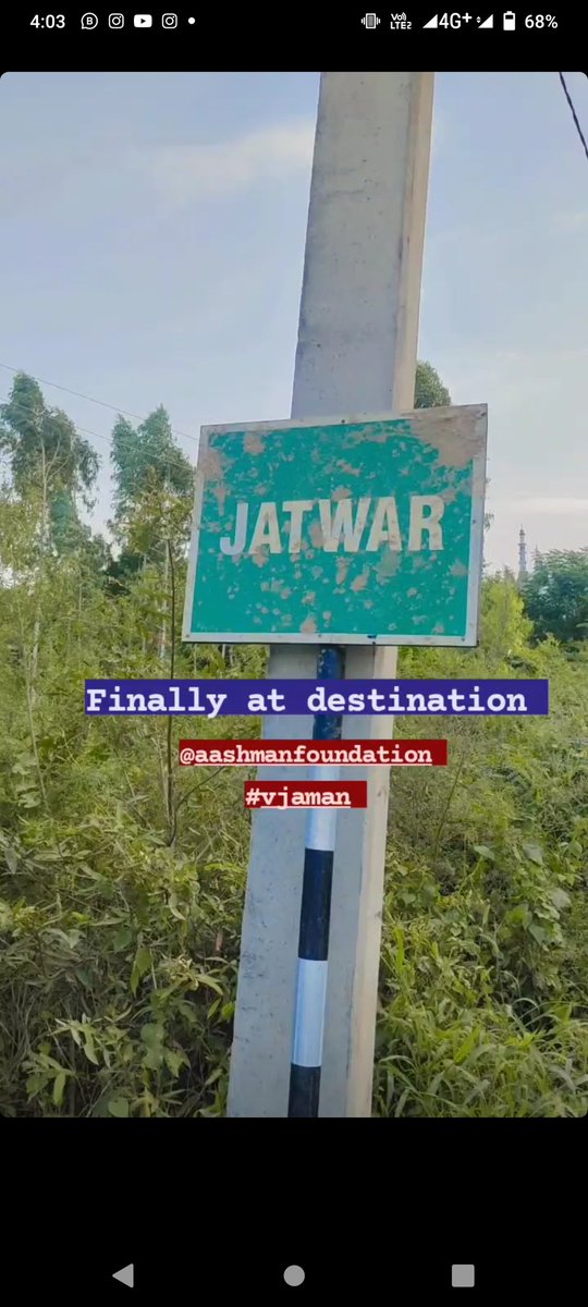 Finally at destination #jatwar #haryana #aashmanfoundation #vjaman