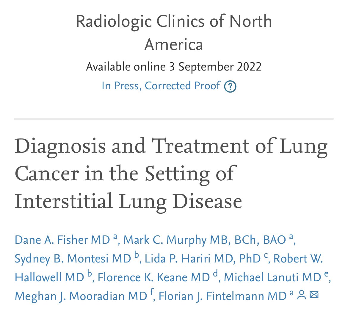The diagnosis 🩺 + treatment of lung cancer 🫁 in patients with interstitial lung disease aka 🫁 fibrosis remains a challenge. Download our multidisciplinary take on the current status of potential treatment strategies authors.elsevier.com/a/1fhP87iQyxEe…