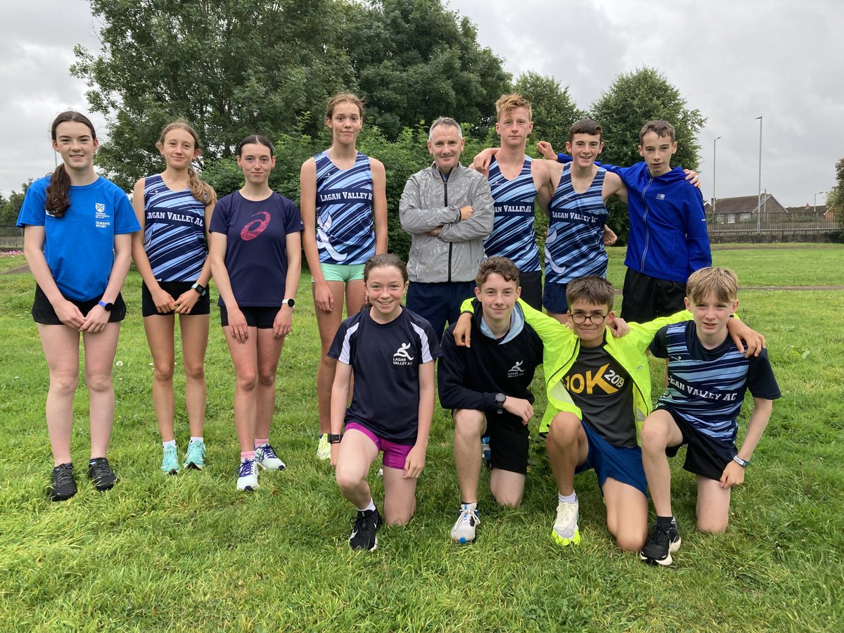 The rain clearly didn’t dampen the spirits today. We had visit 4 ladies over from Glasgow off the 3am ferry celebrating Aileen’s birthday and a talented bunch of runners over from ⁦<a href="/LaganValleyAC/">Lagan Valley AC</a>⁩ .