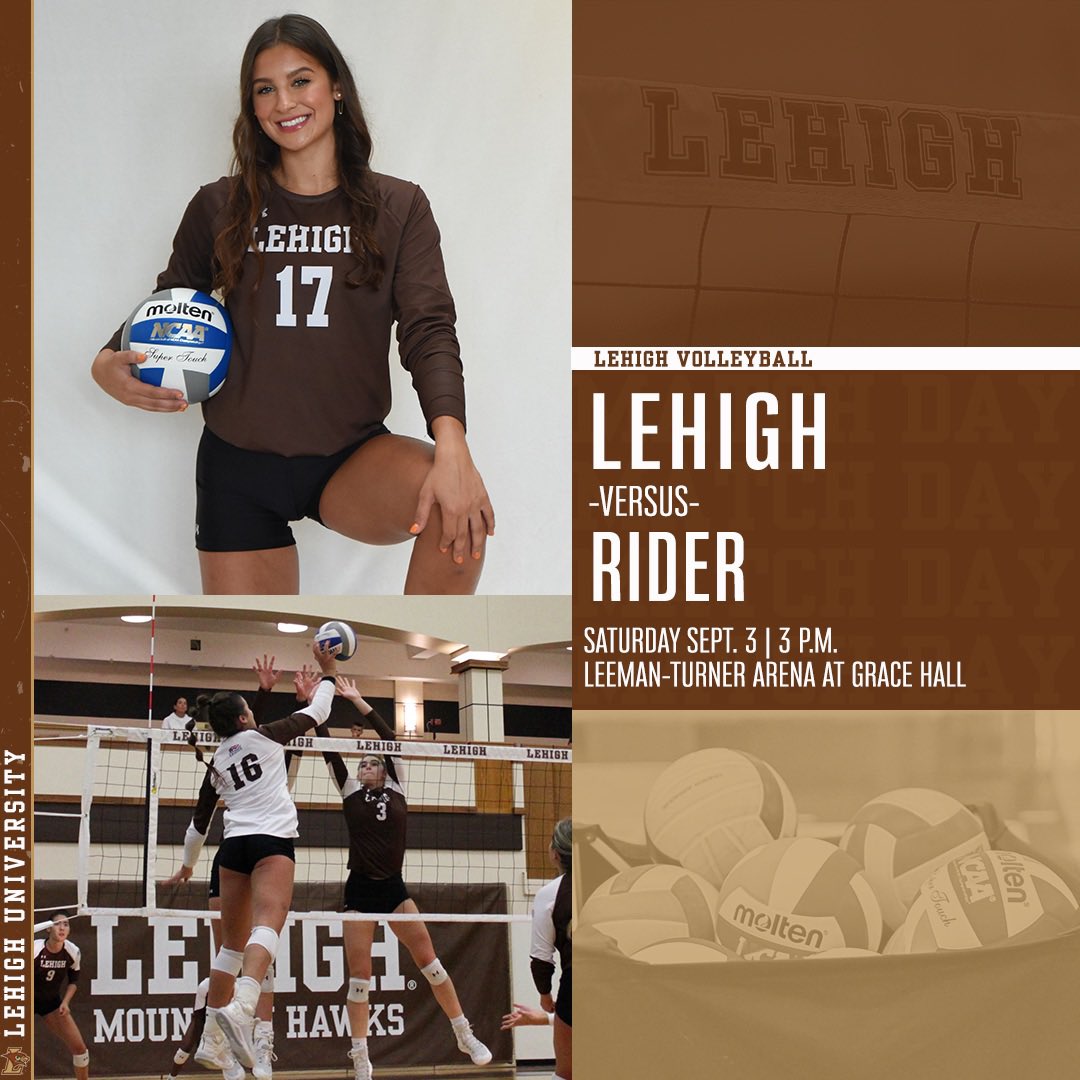 LehighVBall's tweet photo. Wrapping up the Steel Classic with a match against Rider today! 🏐🙌

📺 » ESPN+ - https://t.co/Fp84PmcuKL
📊 » https://t.co/udYhZJGzTp
 
#GoLehigh | #DoRight https://t.co/chVXCFDQgE