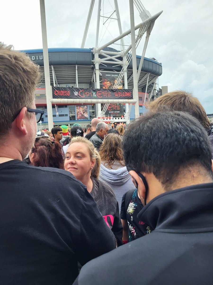 Waiting to get into wwe clash at the castle