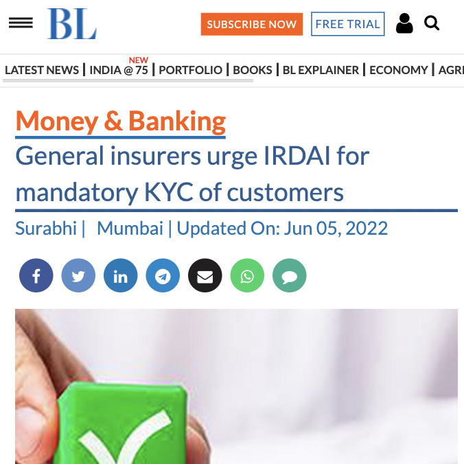 themahavir's tweet photo. 🤨🤨 Strange, but interesting. 

Insurers are requesting the regulator to implement mandatory KYC for buying/renewing cars, bikes, and health insurance.

When I read this first, I was puzzled 🥴

Why would Insurers want to increase friction in their process? 

Read on 🧵 https://t.co/4FOpwW5GtD