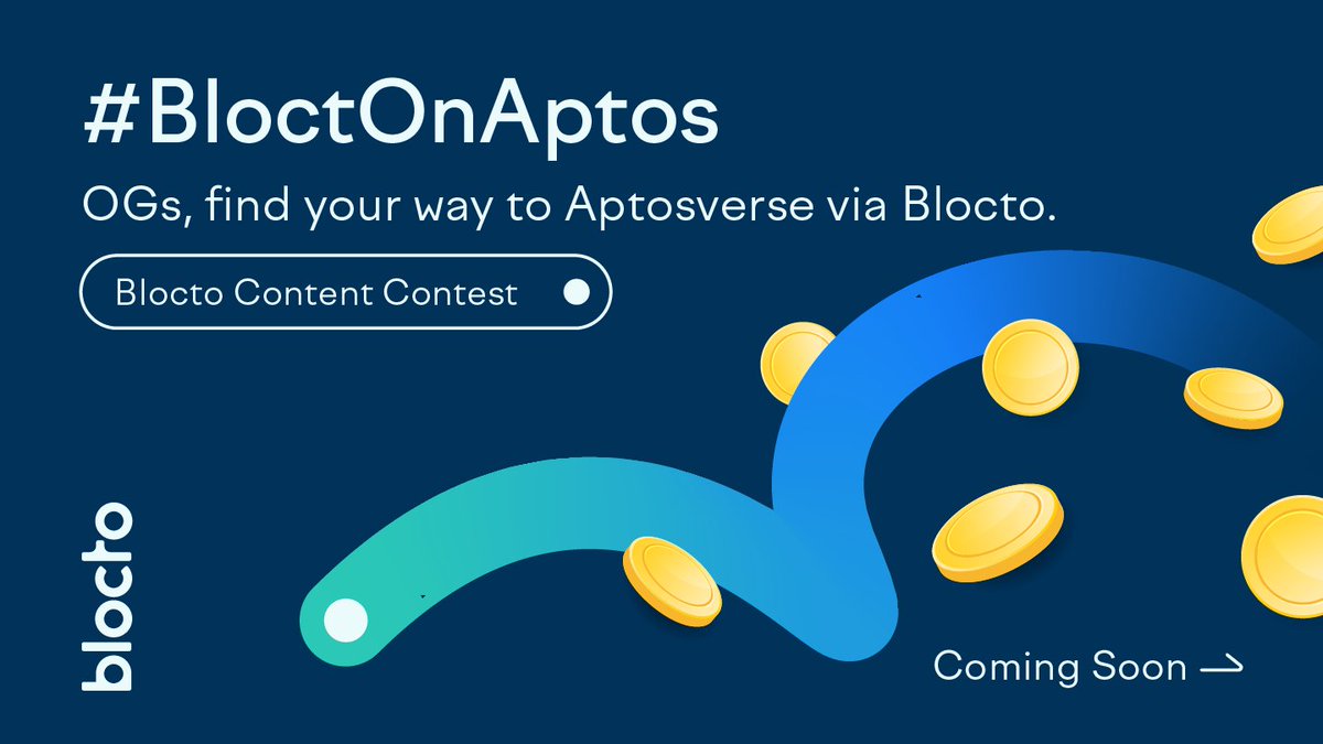 BloctoApp's tweet photo. Remember we told you guys there’s something coming?
Here we go! CONTENT CONTEST!
Check out our article for details (it’s really simple no worries 🤫)
rt and tag your frens so they can join this too!
 
#AptosMovement #LFM #Blocto @AptosLabs 
 
https://t.co/H55VKm7mHy https://t.co/xywlXBIPqH