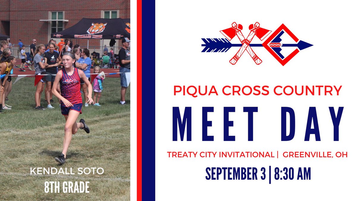 XcPiqua's tweet photo. Meet Day! Teams are at the Treaty City Invitational this morning in Greenville. Looking forward to a great day for racing &amp; competition. #WeArePiqua #piquaxc

Race Day Schedule:
8:30 - JH Boys
9:00 - JH Girls
10:00 - HS Girls
10:45 - HS Boys https://t.co/UGi7VokCtW