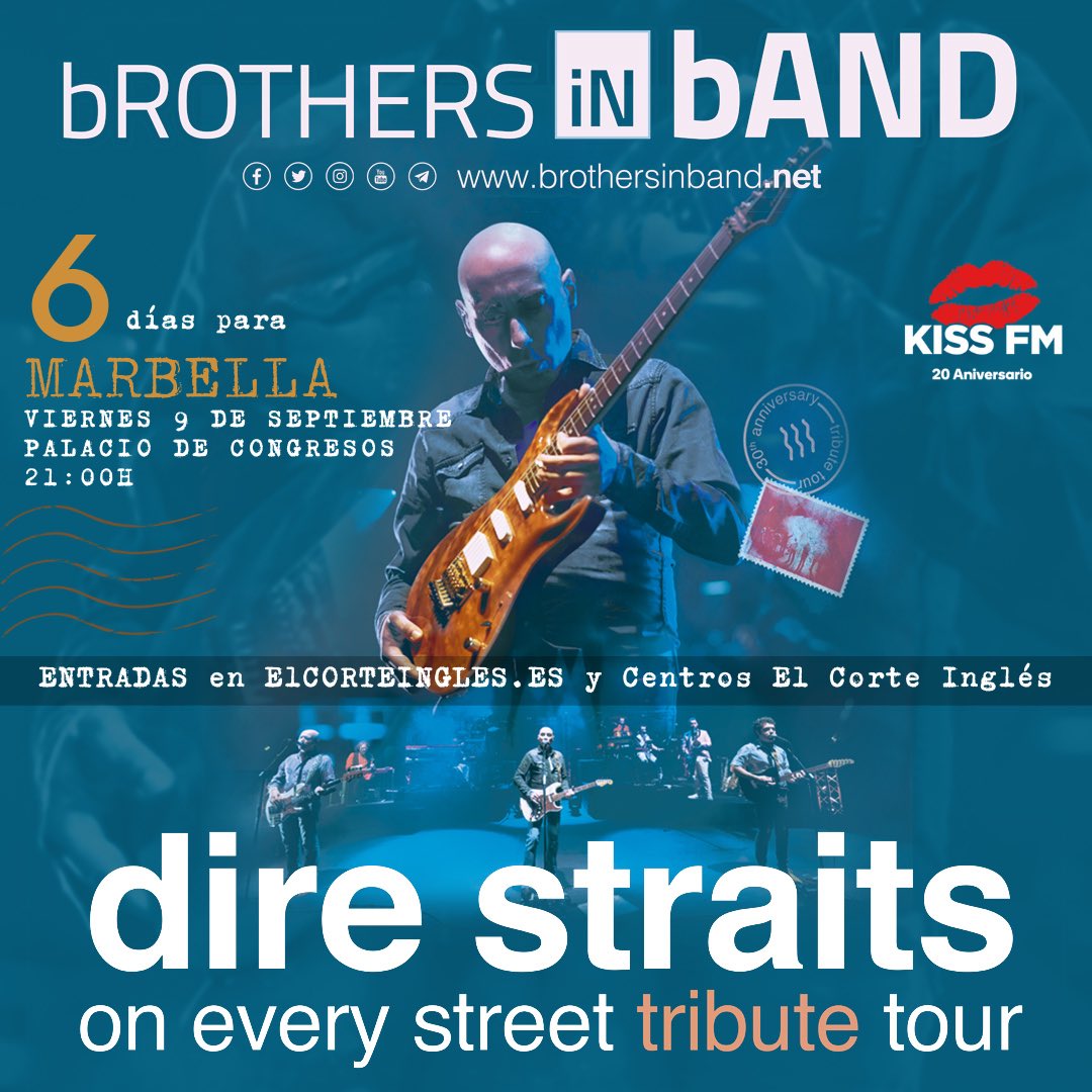 bROTHERSiNbAND2's tweet photo. Nos vemos en el @MarbellaCongres la próxima semana! 

🎟 https://t.co/viF1EHtIuZ &amp; @elcorteingles 
👉🏻 https://t.co/ji5vC2NId8

#brothersinband #direstraits #direstraitstribute #direstraitsshow #knopfler #markknopfler #marbella #marbellalife #costadelsol 
@DireStraits77 https://t.co/PUoNa2T4u0