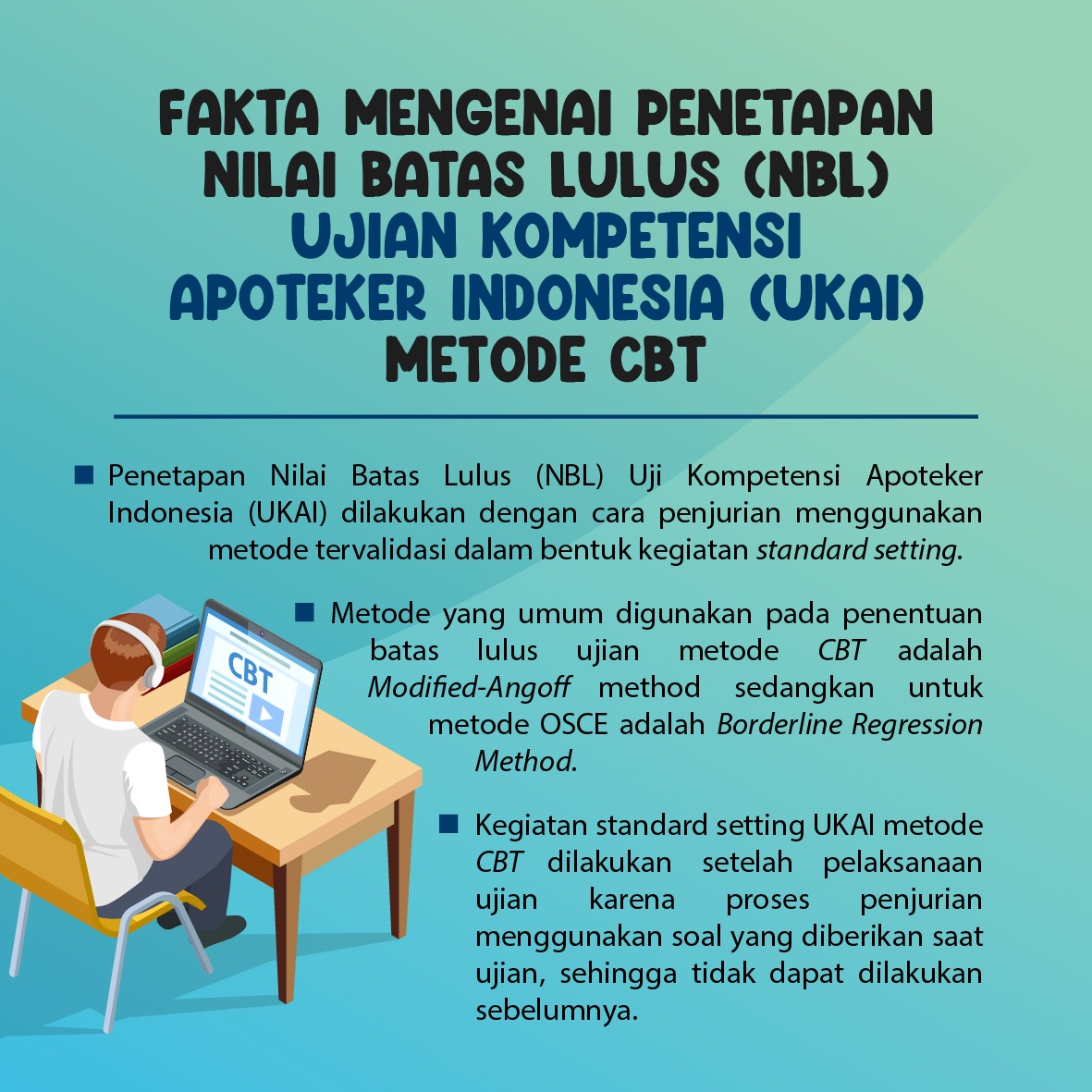 NetNtt's tweet photo. [FAKTA MENGENAI PENETAPAN NILAI BATAS LULUS (NBL) UJIAN KOMPETENSI APOTEKER INDONESIA (UKAI) METODE CBT]
#IkatanApotekerIndonesia #PPIAI #UKAI #KFN #APTFI https://t.co/IHKwXW2Fu1
