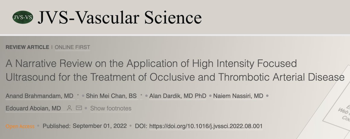 Shin Mei Chan, MD (@shinmeichan) on Twitter photo Check out our new review about #HIFU in #atherosclerosis & #PAD, now out in <a href="/JVS_VascSci/">JVS-Vascular Science</a>!🩸 doi.org/10.1016/j.jvss… <a href="/andybrahm/">Anand Brahmandam</a> <a href="/adardik/">Alan Dardik MD PhD</a> <a href="/JVascSurg/">Journal of Vascular Surgery</a> <a href="/YaleSurgery/">Yale Surgery</a> <a href="/YaleVascular/">Yale Vascular Surgery & Endovascular Therapy</a> Check out our new review about #HIFU in #atherosclerosis & #PAD, now out in <a href="/JVS_VascSci/">JVS-Vascular Science</a>!🩸 doi.org/10.1016/j.jvss… <a href="/andybrahm/">Anand Brahmandam</a> <a href="/adardik/">Alan Dardik MD PhD</a> <a href="/JVascSurg/">Journal of Vascular Surgery</a> <a href="/YaleSurgery/">Yale Surgery</a> <a href="/YaleVascular/">Yale Vascular Surgery & Endovascular Therapy</a>