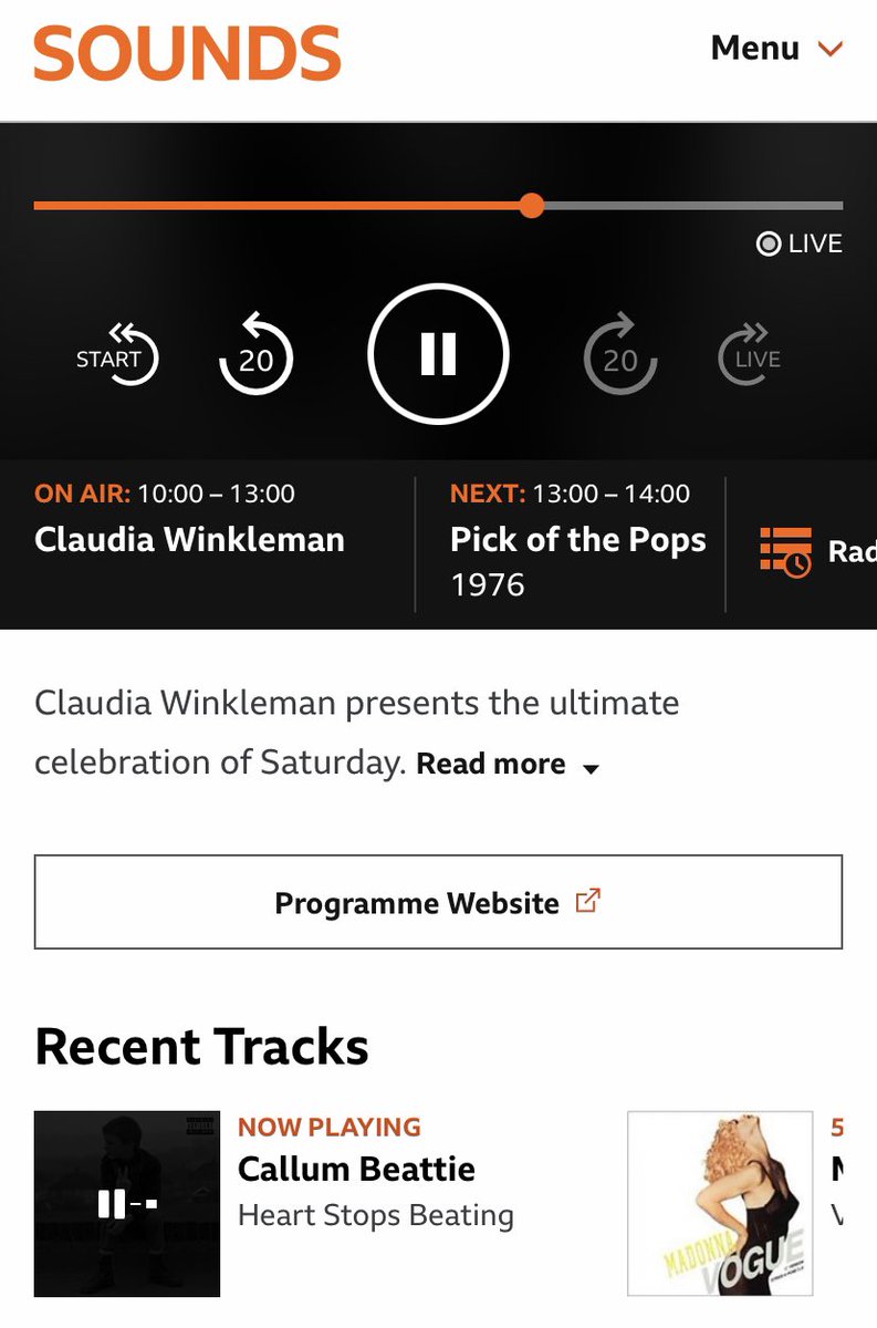 marisa_deborah's tweet photo. Yaay @callumbeattieuk ‘Heart Stops Beating’ #nowplaying on @BBCRadio2 @ClaudiaWinkle show, great to hear it on the radio, absolutely love hearing it 🙌❤️ Thank you for giving it a spin ❤️ #callumbeattie #heartstopsbeating #fyp #foryoupage https://t.co/VUFmnTPoKy