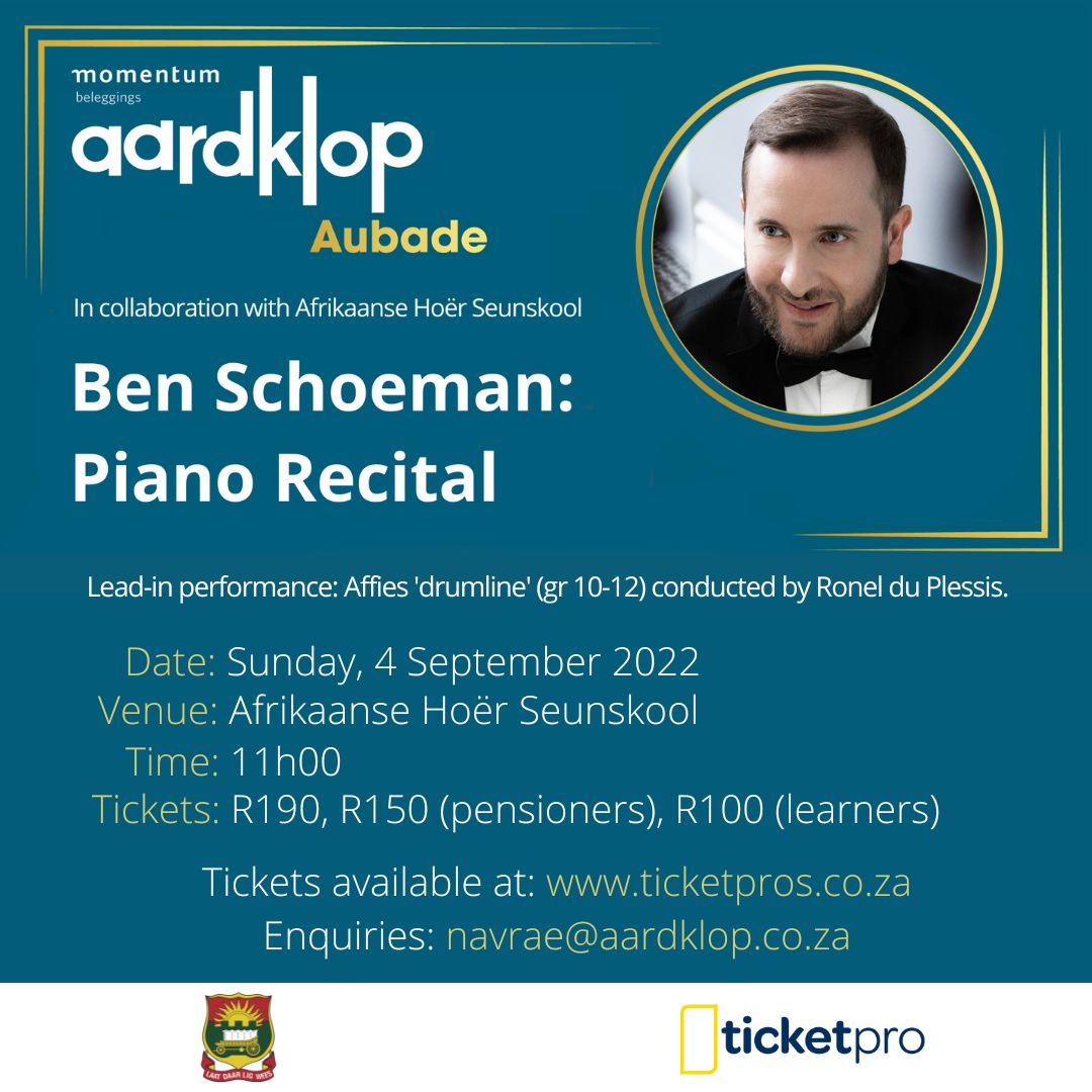 Ben Schoeman (@benschoeman1) on Twitter photo Our chamber concert at #Affies is unfortunately postponed due to one of our players having COVID - I will still play a solo recital, program includes music by #Bach #Schubert #Debussy #Liszt and #Franck <a href="/BenSchoeman1/">Ben Schoeman</a> <a href="/AardklopFees/">Aardklop Kunstefees</a> Our chamber concert at #Affies is unfortunately postponed due to one of our players having COVID - I will still play a solo recital, program includes music by #Bach #Schubert #Debussy #Liszt and #Franck <a href="/BenSchoeman1/">Ben Schoeman</a> <a href="/AardklopFees/">Aardklop Kunstefees</a>