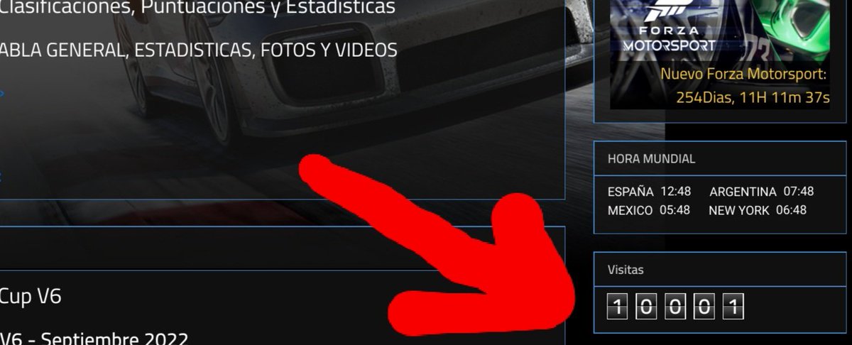 ForzaMania's tweet photo. Nuestra página web https://t.co/vCXxlWDhMJ acaba de superar las 10K visitas!!!
Muchas gracias a todos por hacerlo posible!!!
#ForzaMania #Carreras #ForzaMotorsport #Noticias https://t.co/Yne98RM3mm