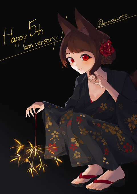 アズールレーン5周年おめでとうおかげで楽しく絵を続けられてます赤城もありがとうね#アズレン5周年アート  