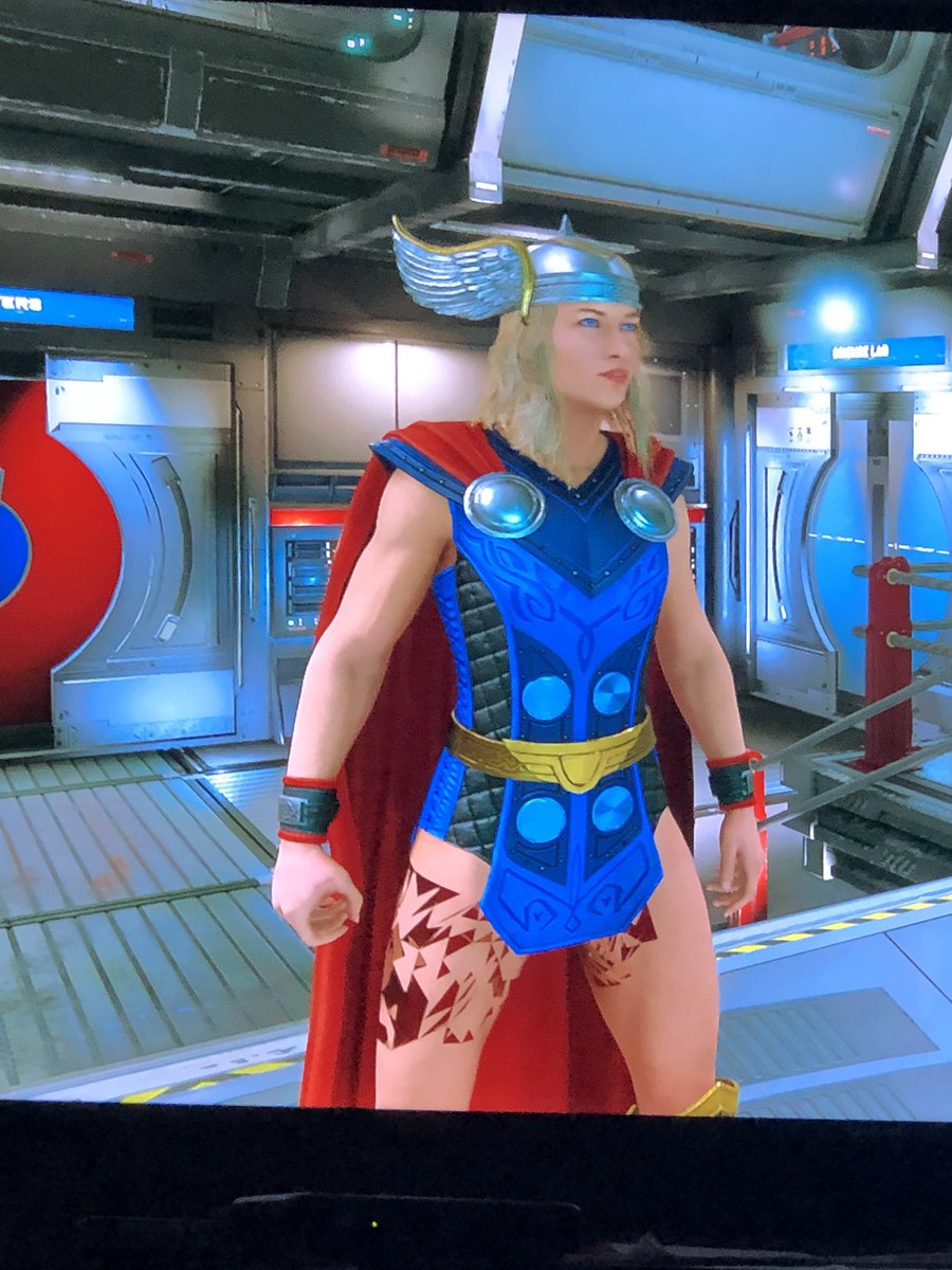 FutureLegend_23's tweet photo. @PlayAvengers Why does she have holes in her leg, and how do I fix this bug?!?!?! https://t.co/xWg909nMN8