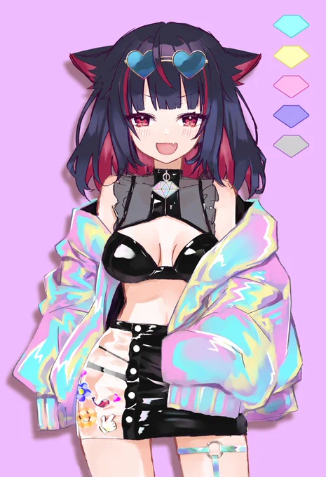 ホログラムの練習で描いたオリキャラちゃん 