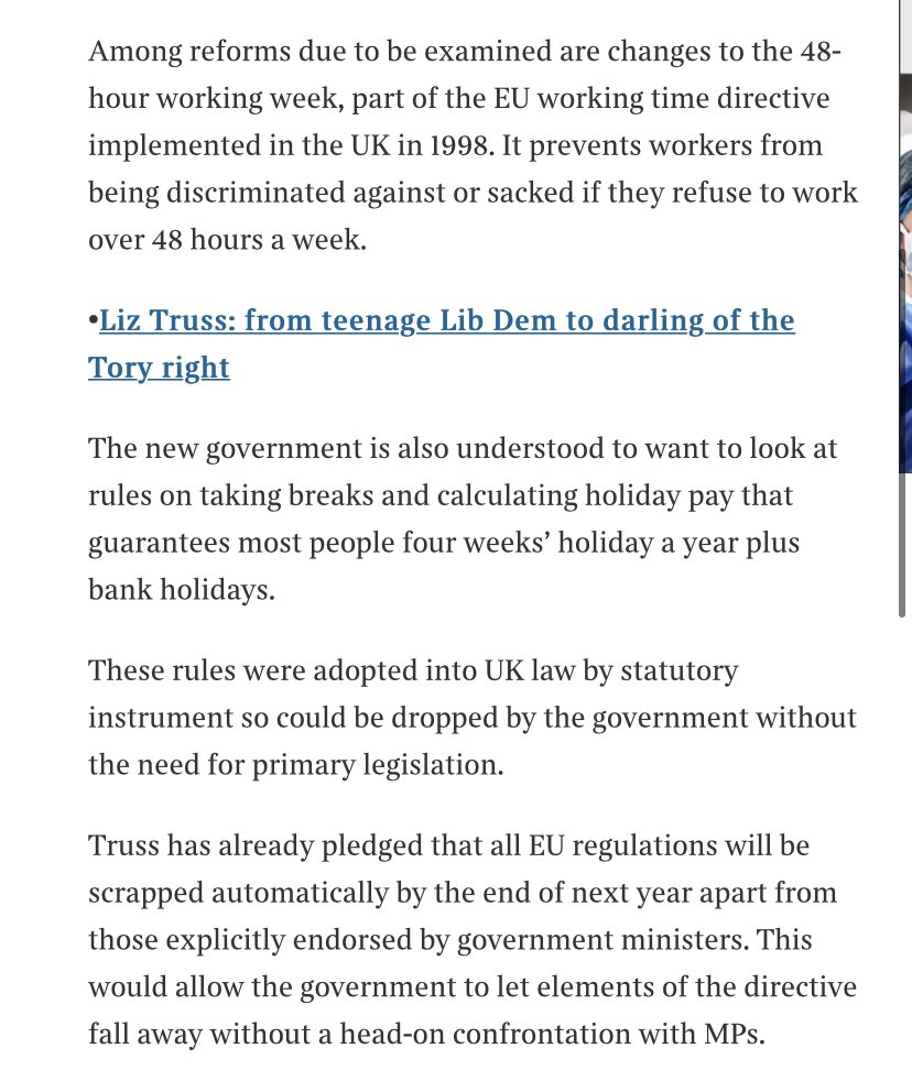AdamBienkov's tweet photo. Brexit campaigners and the Prime Minister repeatedly denied that leaving the EU would be used as a means to strip workers of their rights, and attacked anyone who suggested otherwise.

It turns out that doing just that is now one of the government's number one priorities. https://t.co/EQ6Kohy3DG