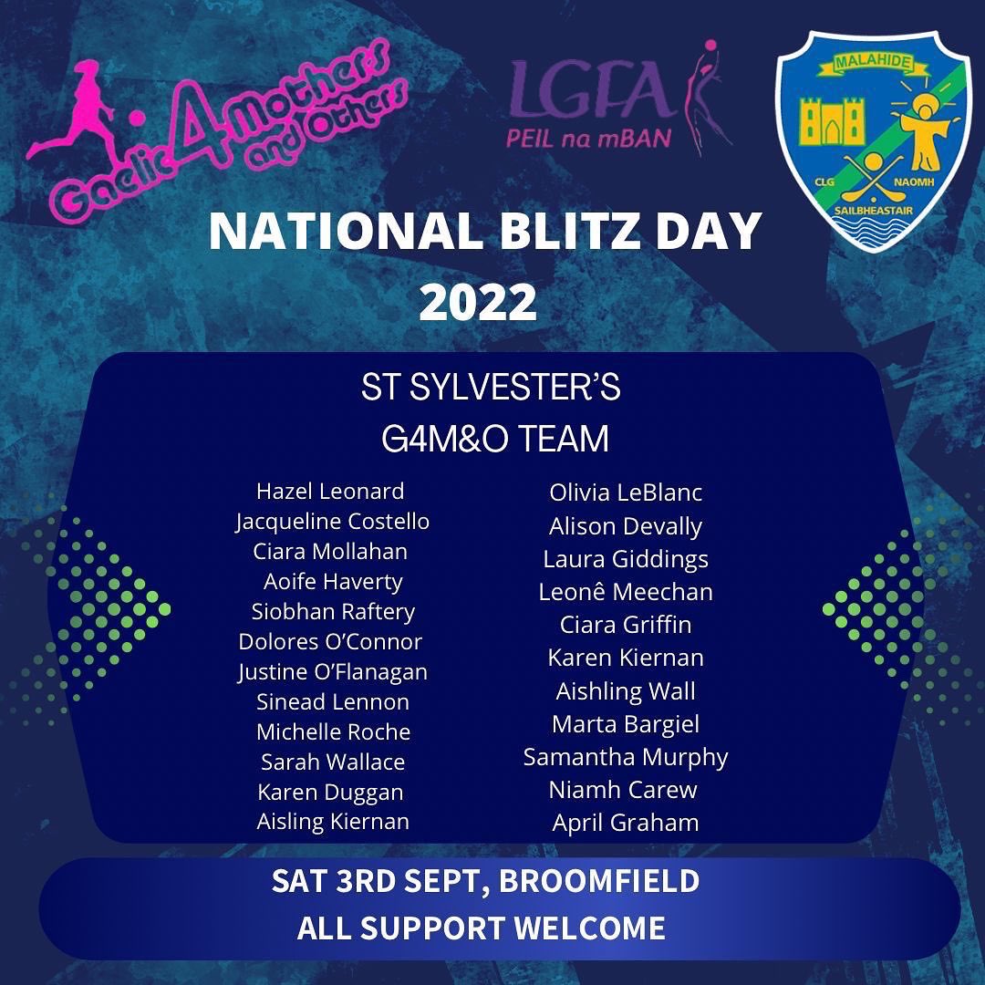 G4MSyls's tweet photo. NATIONAL G4M&amp;O BLITZ time
Syl’s mammies are ready for another day of fun &amp; games in Broomfield
Biggest Gaelic4Mothers&amp;Others National Blitz Day yet, 132 clubs from all over Ireland &amp; we’re thrilled to be part again!
Not long til throw in, please support! @OfficialSylsGAA 
#syls https://t.co/uAVjQgmgEg