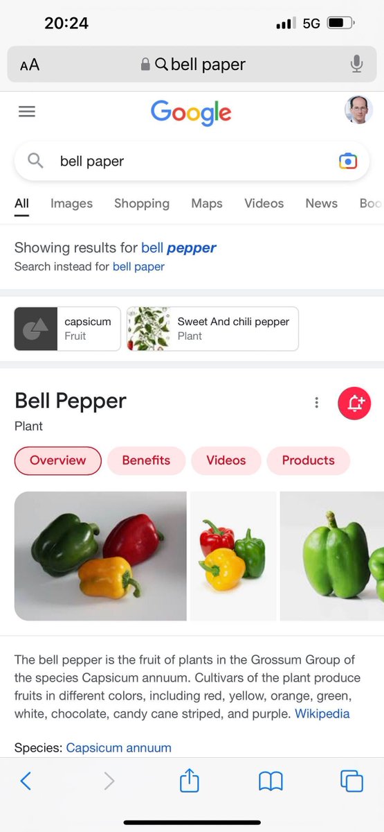 AndreasAtETH's tweet image. Very funny @google!
I was trying to find out last night at dinner in what year John Bell&apos;s paper was published. 
However, @Google figured I was searching for bell peppers.
#QuantumComputing #quantum @GoogleQuantumAI