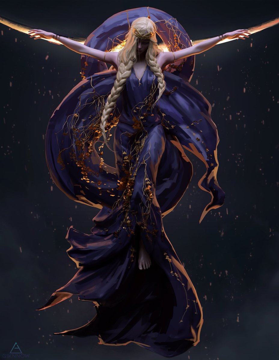 Queen Marika from Elden Ring. 👸
.
#ELDENRING #EldenRingFanart #digitalart