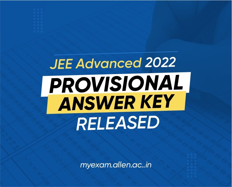 ALLENkota's tweet image. #JEEAdvanced2022
JEE Advanced 2022 provisional answer key released. Know complete details here: myexam.allen.ac.in/jee-advanced-2…
#IITJEE #ProvisionalAnswerKey #JEE2022