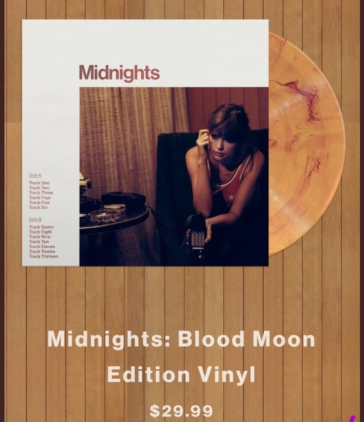 🚨MIDNIGHTS GIVEAWAY!🚨

i’ll be choosing one person to win any one CD or vinyl #TSmidnighTS  ! winner selected on oct 21. 

to enter, just follow me and retweet!