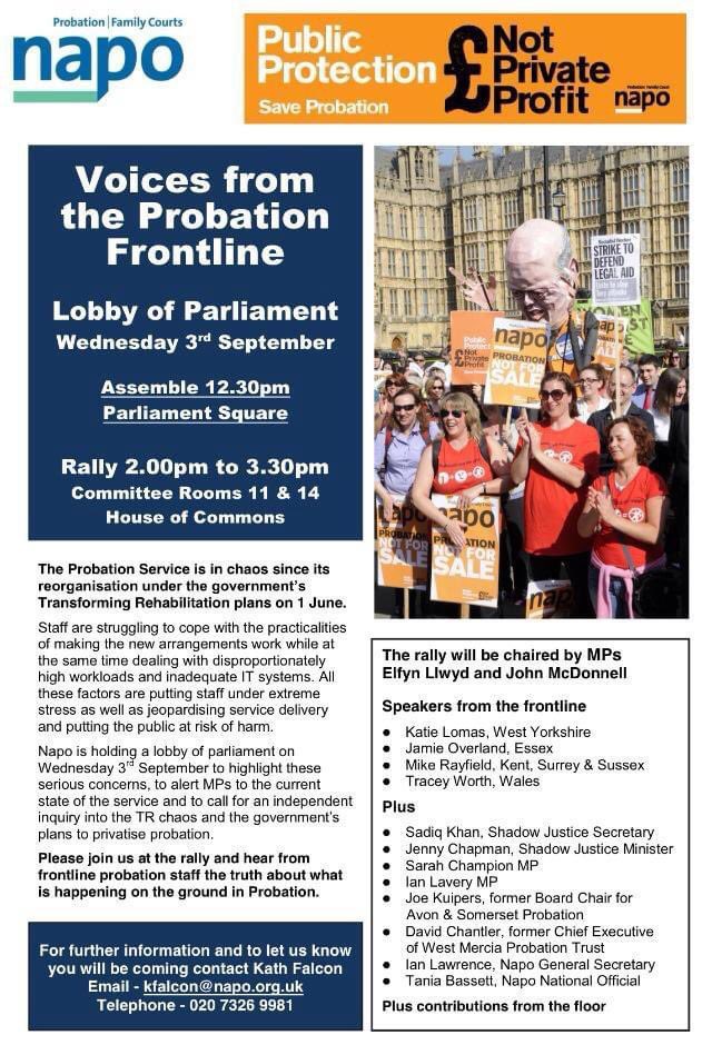 katielomas99's tweet photo. 8 years ago I spoke in the @Napo_News lobby of Parliament to save probation from privatisation. Gov’t didn’t listen when we predicted chaos, loss of staff &amp; risk to the public. We were tragically proven right. Now we’re fighting to #SaveProbation again, let’s hope they listen now https://t.co/uuWkRqznEu