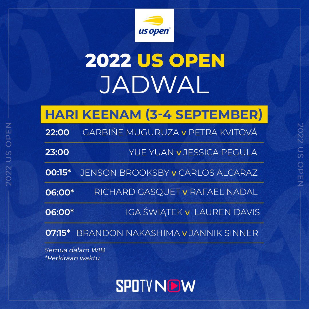 SPOTV Indonesia on Twitter "USOpen Babak selanjutnya usopen mulai