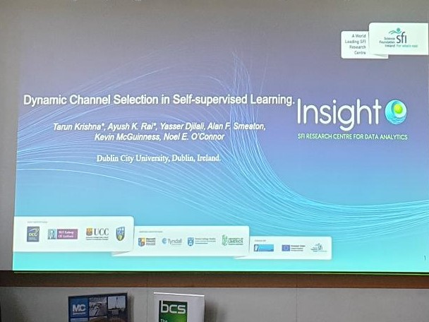 ImVIPconference's tweet photo. 4/7: Julia Dietlmeier presented on behalf of Tarun Krishna outlining 'Dynamic channel selection in self-supervised learning' #IMVIP2022 https://t.co/rIkTMse2Er