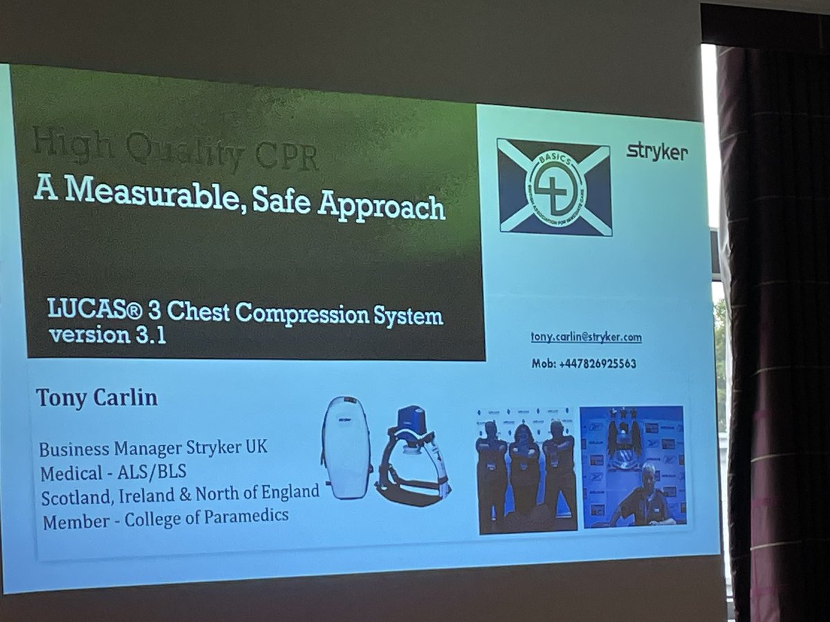 toby_MCC99's tweet photo. Another sponsor led session focussing on ‘High Quality CPR: A Measurable, Safe Approach’ It great to have an opportunity to view, compare and discuss devices used across Scotland 🏴󠁧󠁢󠁳󠁣󠁴󠁿 @BASICSScotland #BSAC22 #resuscitation #highquality #safeapproach #mechanicalCPR https://t.co/7fmEcrnrgh