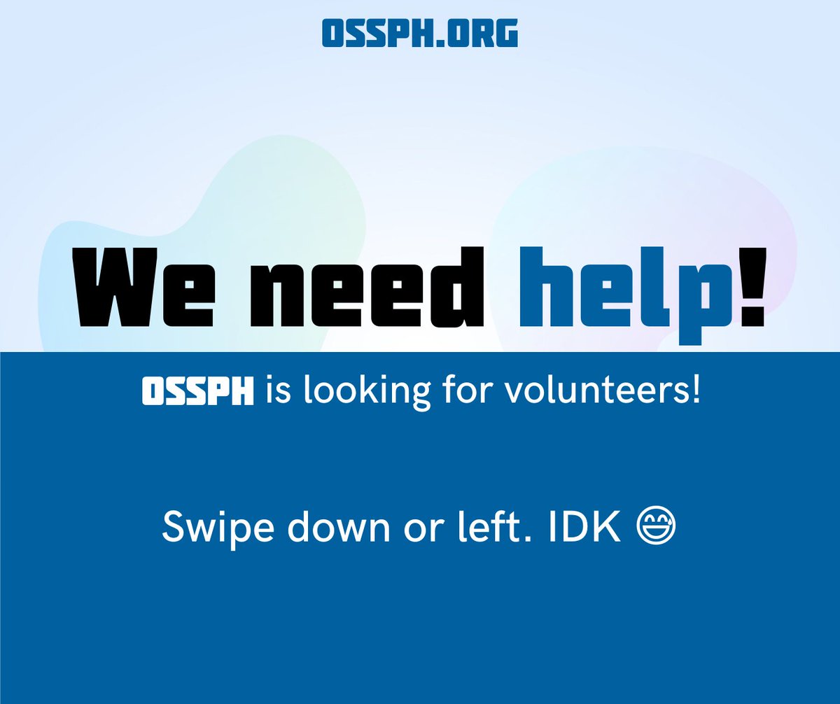 OSSPhilippines's tweet image. We need help! OSSPH is looking for volunteers! 🙇‍♂️

Available positions include:

✍️ Technical Writers
🤓 Discord Admins
🎫 Event Organizers

Help us spread awareness about open source software development and highlight the hardworking Filipino open source developers behind it.