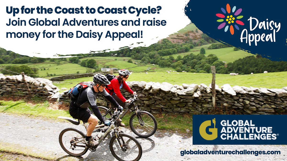 If you missed out on this years Coast to Coast cycle, don't worry, there's still one next year. Starting at the Irish sea, you'll take in a 143 mile ride to Tynemouth - all whilst raising money for the Daisy Appeal. Find out more info here:  daisyappeal.org/blogs/events/c…