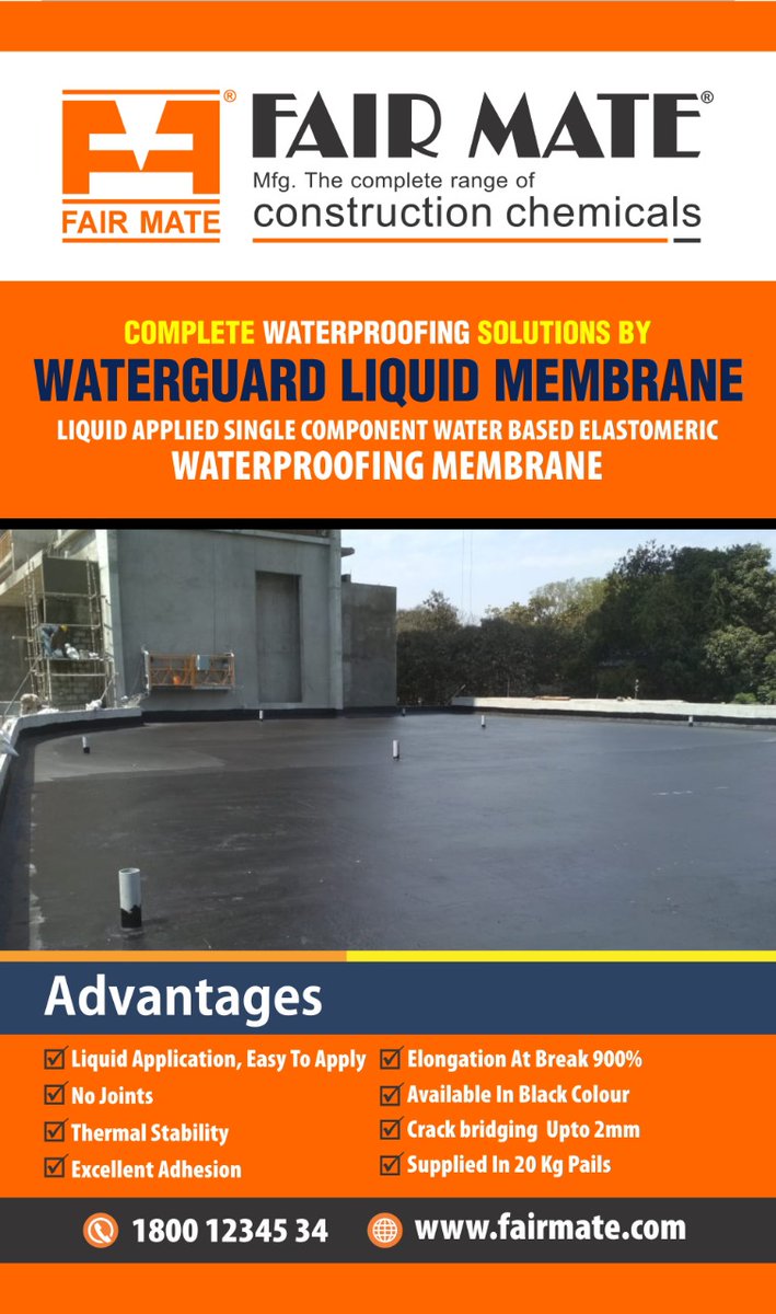 fairmaterbs's tweet photo. #Fairmate - Waterguard Liquid Membrane - Best-selling products in Waterproofing https://t.co/C0ualVuNlU