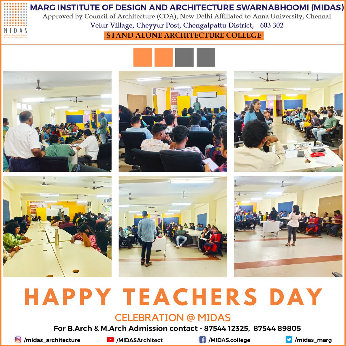 midas_marg's tweet photo. Teachers Day Celebration at MIDAS
#midas #teachersday #midaslifestyle #midastrend #architecture #architecturecollege #teachersday2022 #tamilnadu #tamilnaduteachers https://t.co/ytMSgUg4lQ