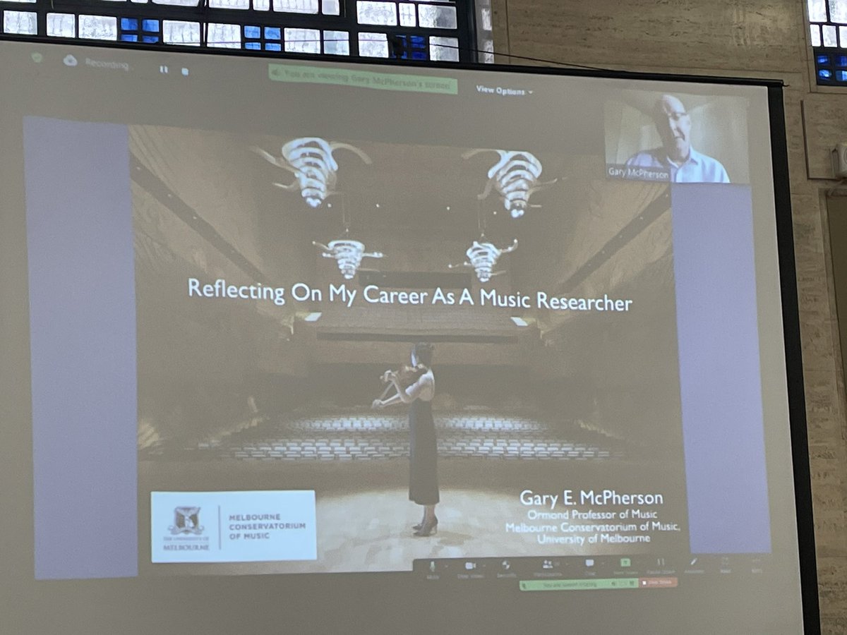 johnfreemanmusi's tweet photo. “Students who succeed are those who can imagine themselves as musicians into the future”. Key insight at #Sempre50 from Gary McPherson from a lifetime of research into motivation for musical learning. https://t.co/TRInhOT5Gw