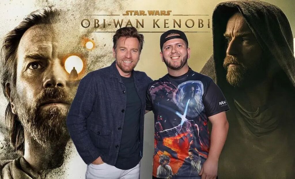 RAGECustom's tweet image. Was a great weekend and an even better convention. Photo #1, #starwars legend #obiwankenobi  himself, Ewan McGregor. Special thanks to my partners at @ragecustom for bringing my shirt designs to life on the highest quality of shirt and fabric possible! #… instagr.am/p/CiCo8pfovz9/