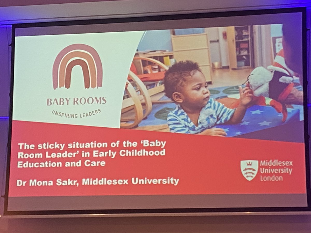 SusanMcGhee123's tweet photo. Next up at #eysconf22 is @DrMonaSakr taking about “The Sticky Situation of the Baby Room Leader”.
#elc #leadership #babyroom #under2s https://t.co/NpWUuCfAhN