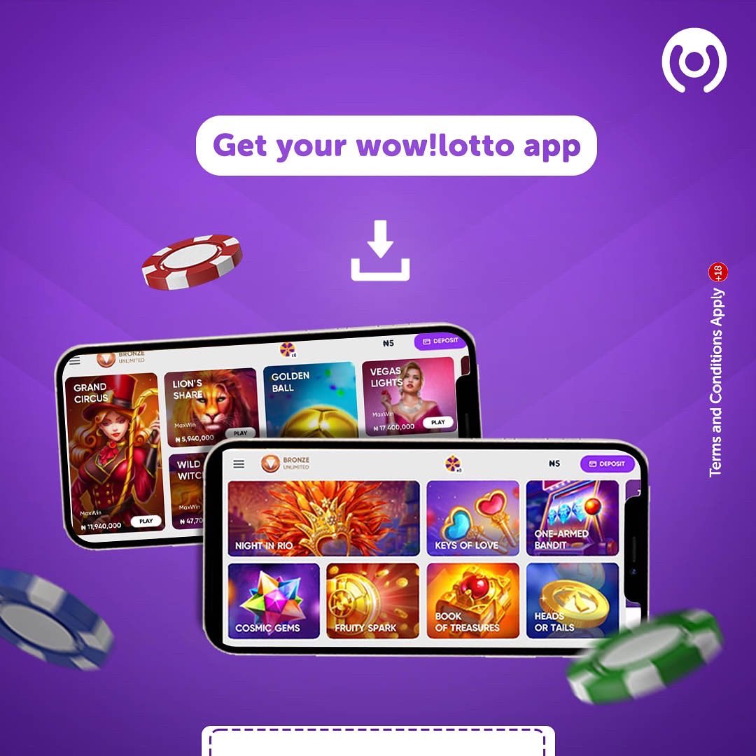 WowLotto_'s tweet photo. Cheers to the winning weekend! Kick off your Saturday with @wowlotto_ng in these easy steps and be sure to catch wow fun & win big!
Download link in bio!
#wowlotto
#wowlottong
#wowweekend
#weekend https://t.co/3vVGPZCHzE