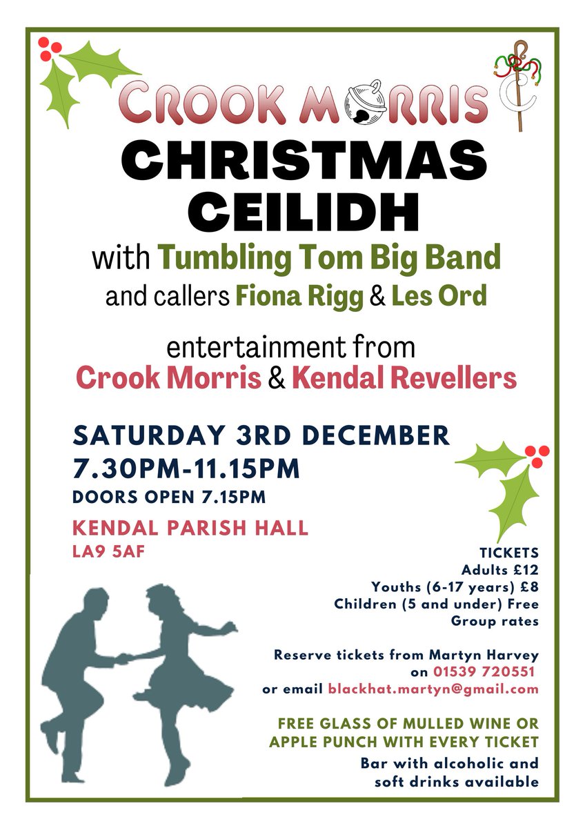 Tickets for our December Christmas Ceilidh are available to book now