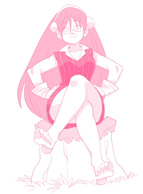 Saturday Secretary Secretary/OL Toph sketch prompts.Trying her best (failing) to deal with the dress code. 