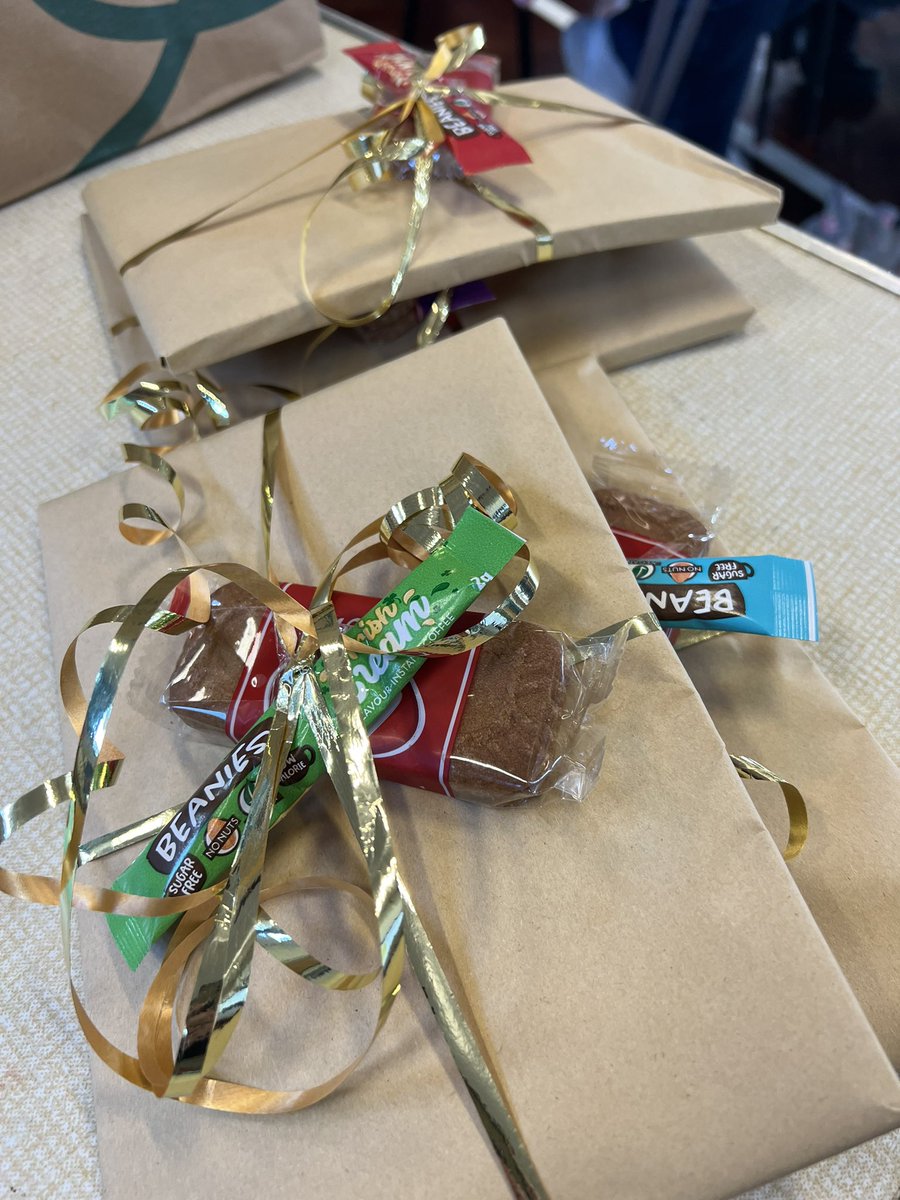 DaveShawHT's tweet photo. Really good to work with staff from my new school yesterday. I told them that we value them and will invest in their CPD. Gave each a copy of @WALKTHRUs_5 which we will base our professional development on. Our Head of sch kindly wrapped them up as a present ππ #investinstaff https://t.co/VKeImHah4J